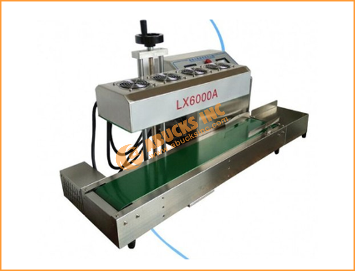 Continuous Induction Cap Sealing Machine With Conveyor With Stainless Steel Body